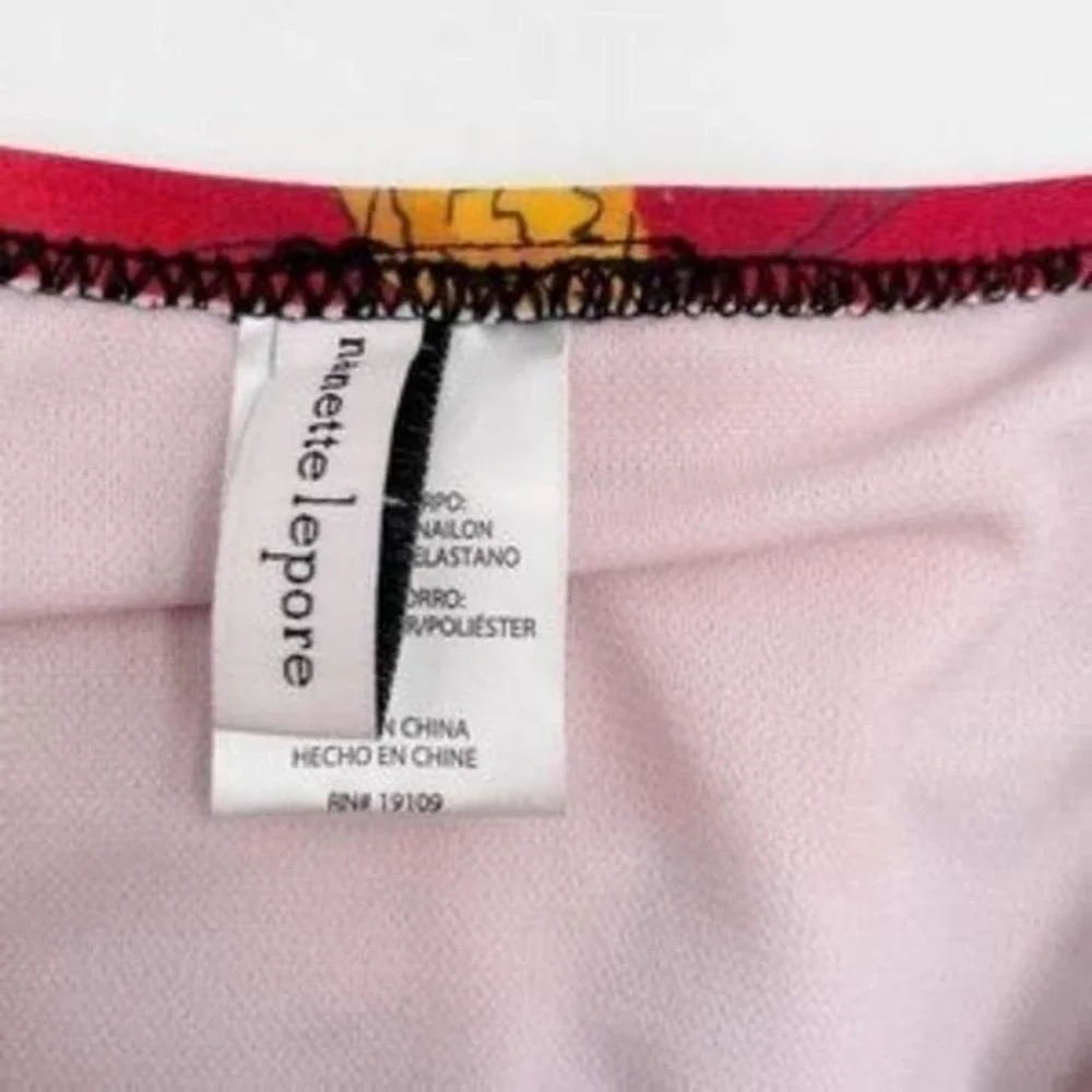 Nanette Lepore Aster Asymmetrical Bikini Swimsuit Set high waist size 6 new!!‎